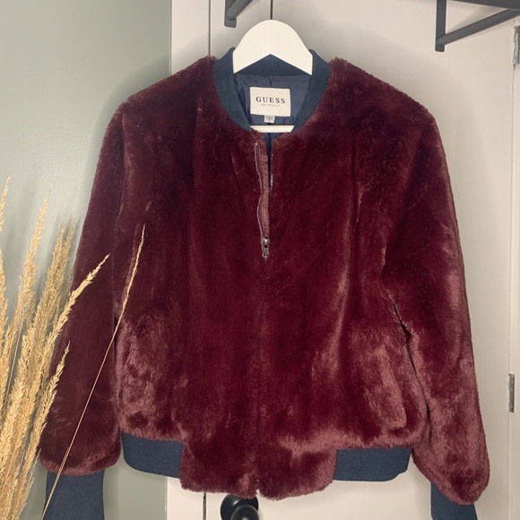 ✨Fur Bomber Jacket - Picture 1 of 5